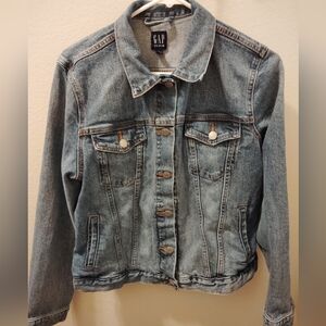 GAP Women's Denim Button-Up Jacket